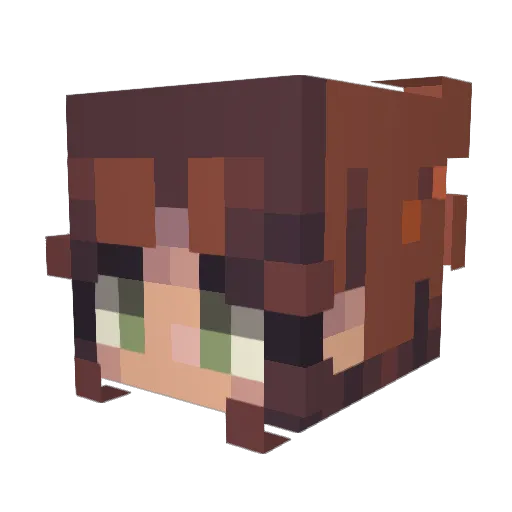 riaaaa Minecraft avatar head, 3D render