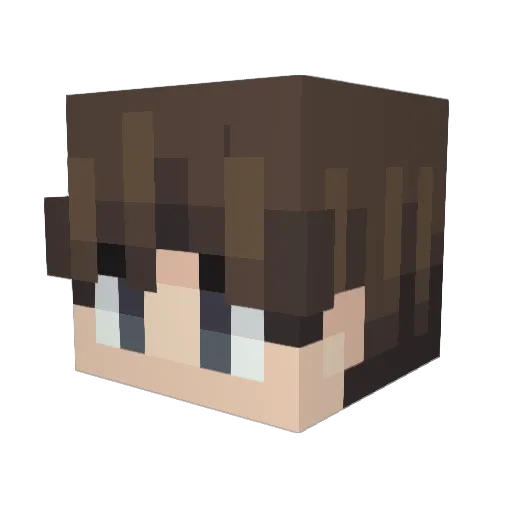 riainsomu Minecraft avatar head, 3D render