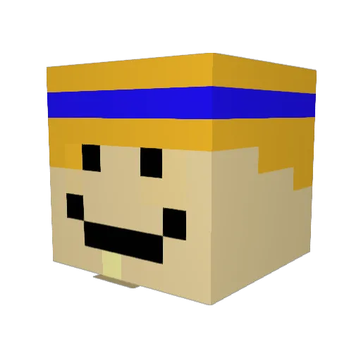 rialia Minecraft avatar head, 3D render
