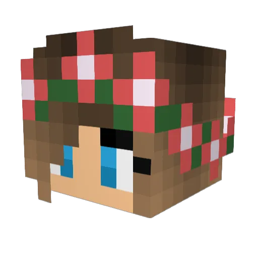 riannaseal Minecraft avatar head, 3D render