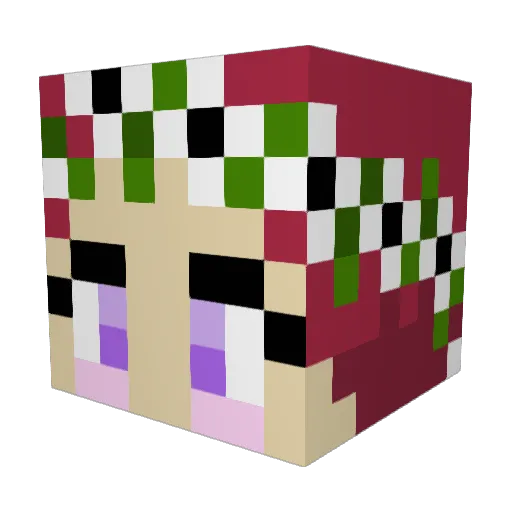 rianrain Minecraft avatar head, 3D render