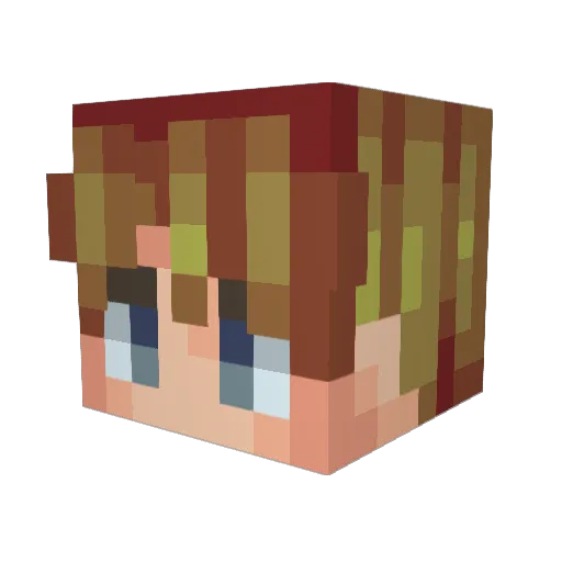 riansadewa Minecraft avatar head, 3D render