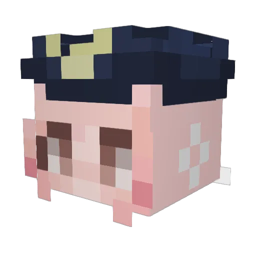 riarirup Minecraft avatar head, 3D render
