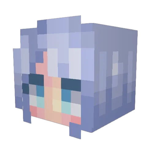 riarosaa Minecraft avatar head, 3D render