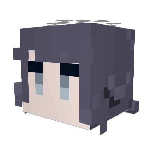 riataso Minecraft avatar head, 3D render