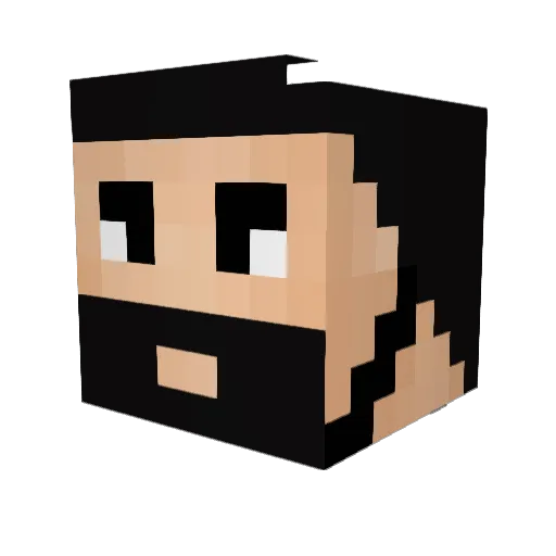 riazu Minecraft avatar head, 3D render
