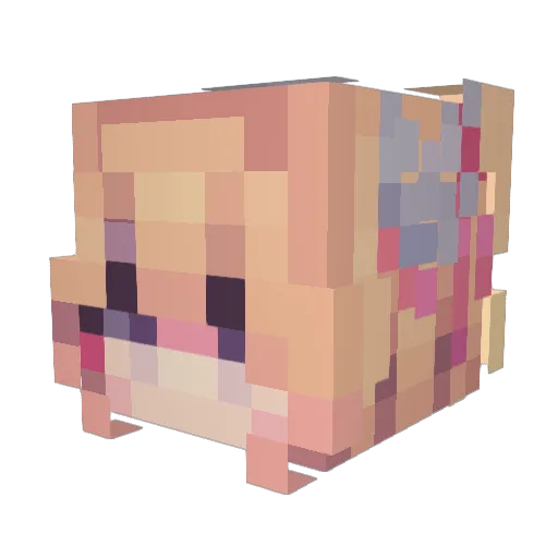 riballs3 Minecraft avatar head, 3D render