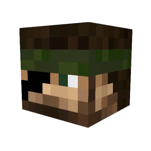 ribb3n Minecraft avatar head, 3D render