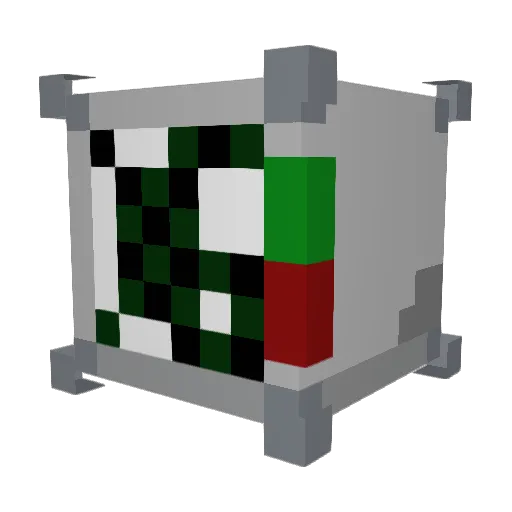 ribbonflowey Minecraft avatar head, 3D render