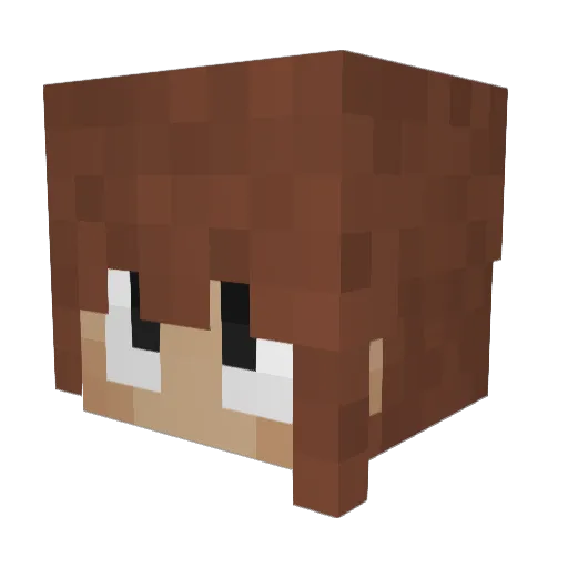 ribbut Minecraft avatar head, 3D render