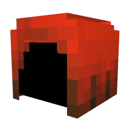 ribcaged Minecraft avatar head, 3D render
