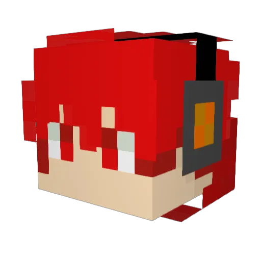 ribekun5656 Minecraft avatar head, 3D render