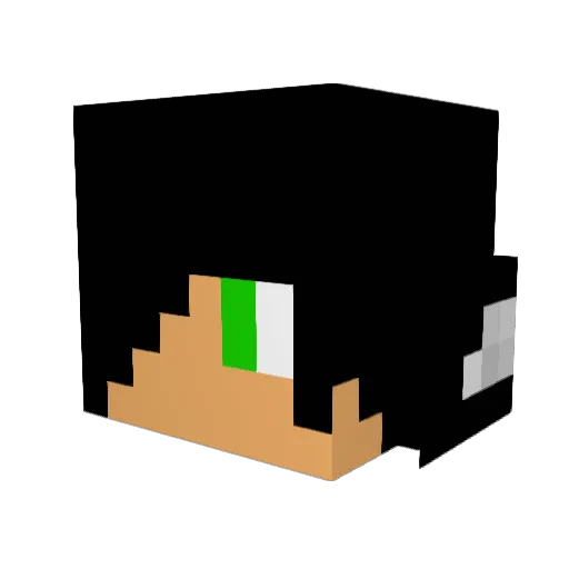 riberbc Minecraft avatar head, 3D render