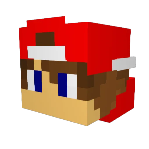 ribubu Minecraft avatar head, 3D render