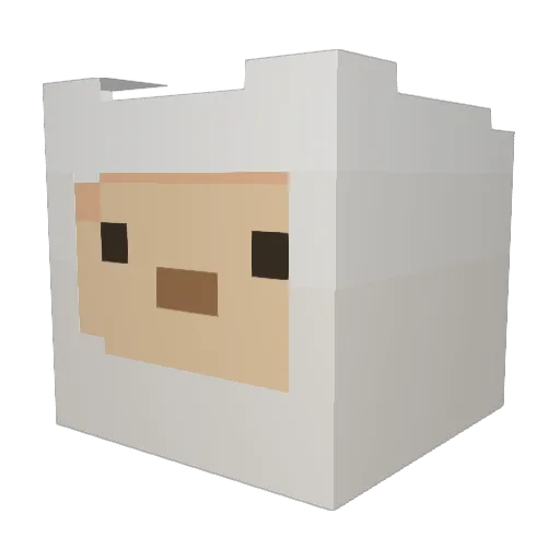 ricalol Minecraft avatar head, 3D render