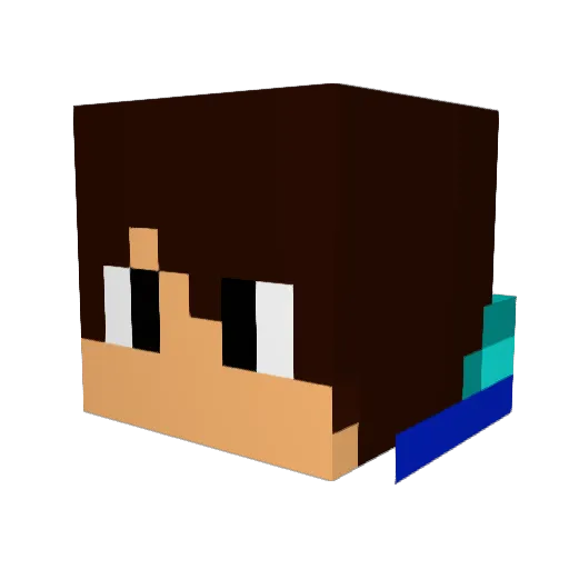 riccardozito Minecraft avatar head, 3D render