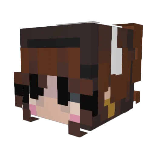 riccibella Minecraft avatar head, 3D render
