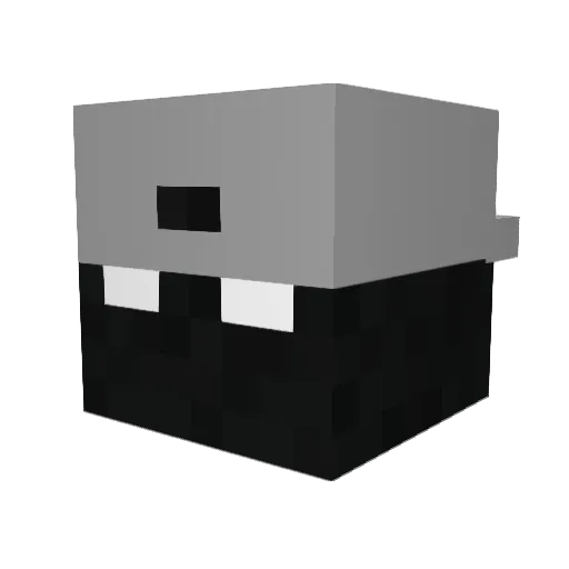 rice_san Minecraft avatar head, 3D render