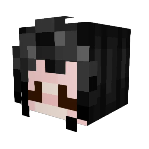 riceateu Minecraft avatar head, 3D render