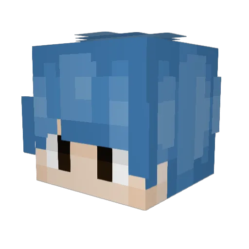 ricecakerat Minecraft avatar head, 3D render