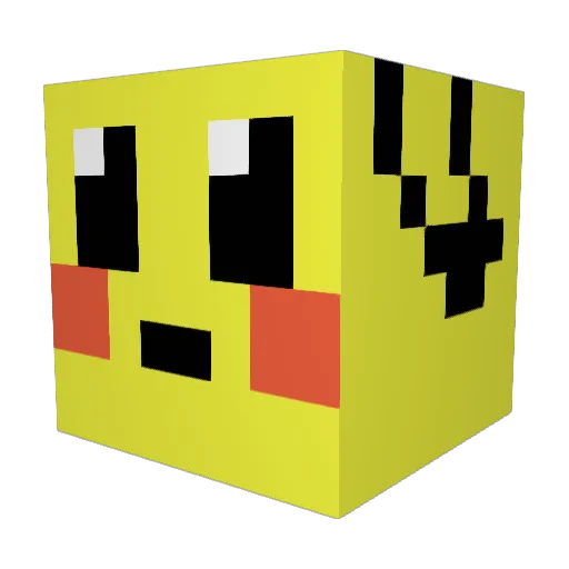 ricelll Minecraft avatar head, 3D render