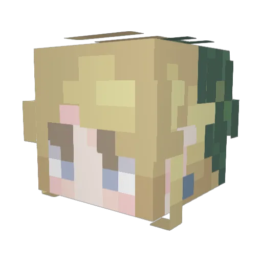 ricepattee Minecraft avatar head, 3D render