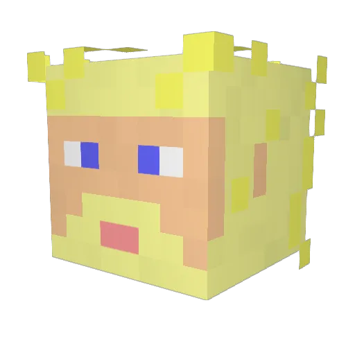 ricfal Minecraft avatar head, 3D render