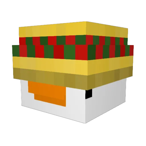 rich3664 Minecraft avatar head, 3D render