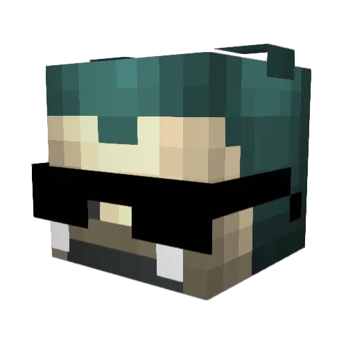 richardoe Minecraft avatar head, 3D render