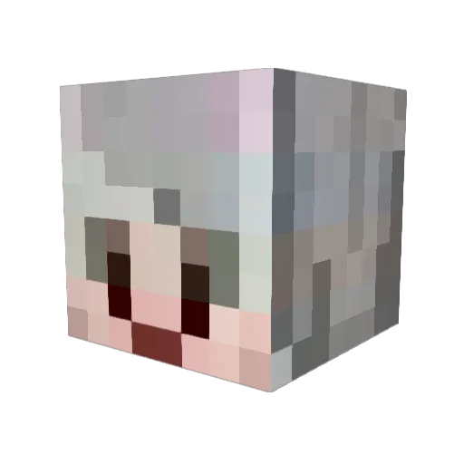 richbaek Minecraft avatar head, 3D render
