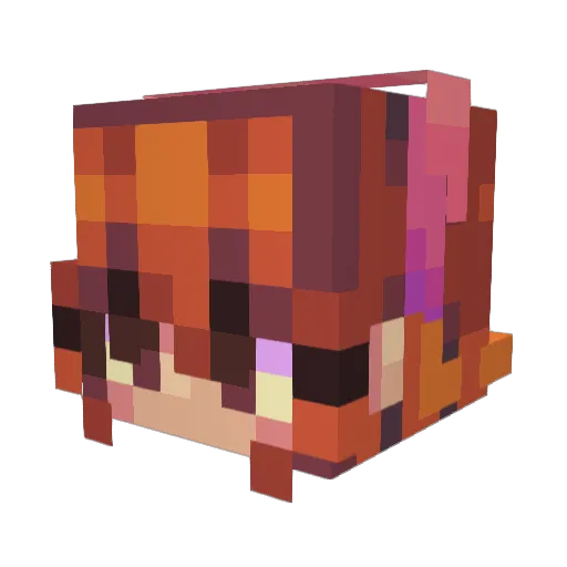 richielive_ Minecraft avatar head, 3D render