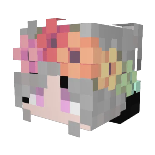richobe Minecraft avatar head, 3D render