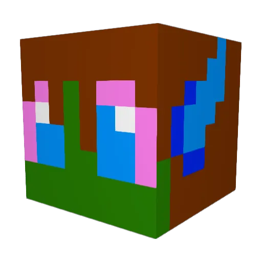 richsquid Minecraft avatar head, 3D render