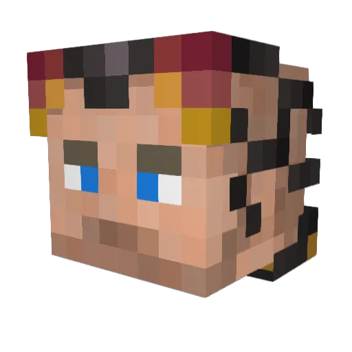 rick_pc Minecraft avatar head, 3D render