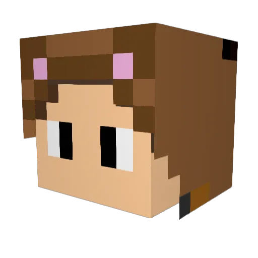 rickeidi Minecraft avatar head, 3D render