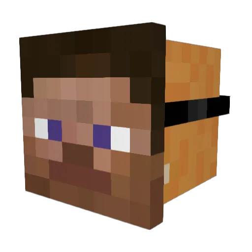 rickepicke Minecraft avatar head, 3D render