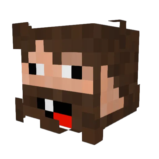 rickkrl Minecraft avatar head, 3D render