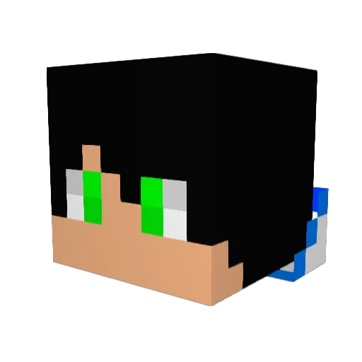 ricko50 Minecraft avatar head, 3D render