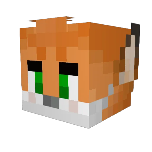 rickox Minecraft avatar head, 3D render