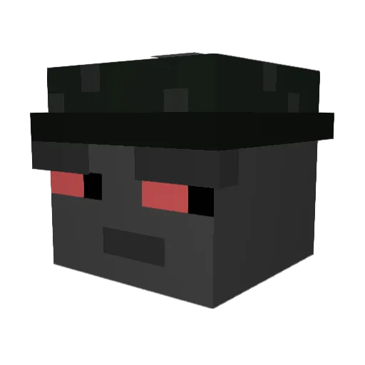 rickpetarda Minecraft avatar head, 3D render