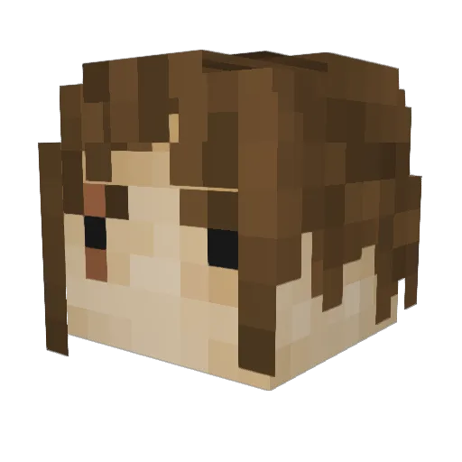 rickplay Minecraft avatar head, 3D render