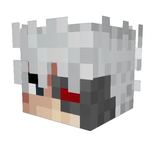 ricksa Minecraft avatar head, 3D render