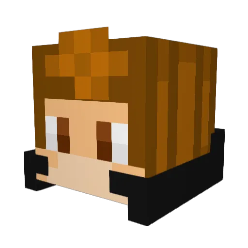 rickscarface Minecraft avatar head, 3D render