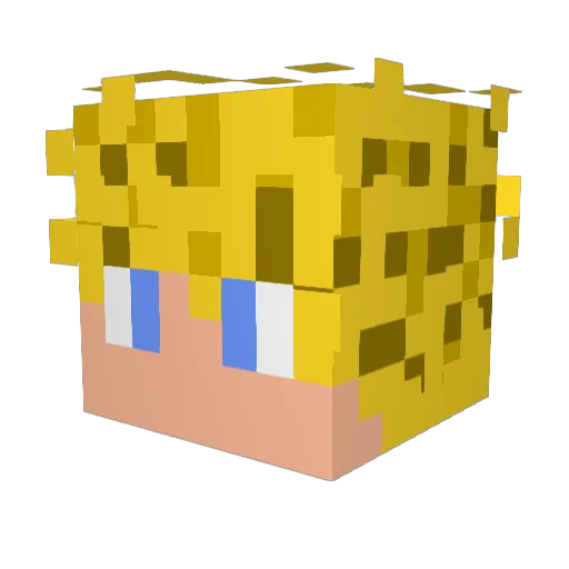 ricky_turbo Minecraft avatar head, 3D render