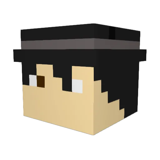 rickybo1 Minecraft avatar head, 3D render
