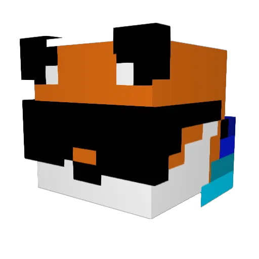 rickycasa Minecraft avatar head, 3D render