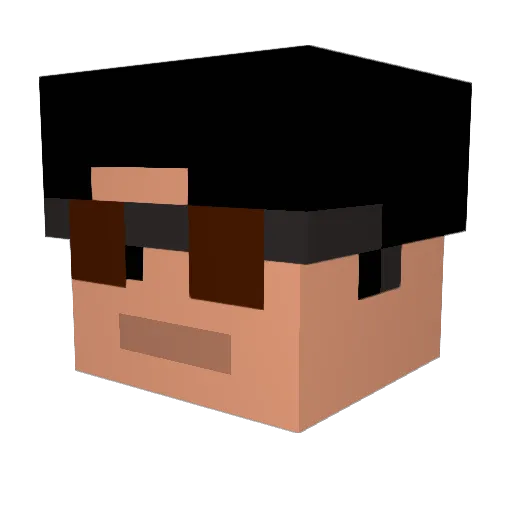 rickysuperfixe Minecraft avatar head, 3D render
