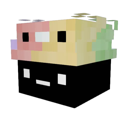 rico_ Minecraft avatar head, 3D render