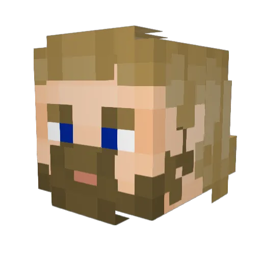 ricobruland Minecraft avatar head, 3D render