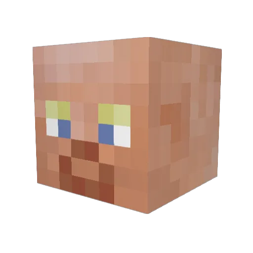 ricobucci Minecraft avatar head, 3D render